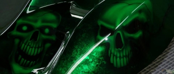 Skull Airbrush auf einem Trike lackiert von Daniel Schubert aus Paderborn NRW