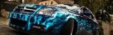 Airbrushlackierung mit blauen flammen auf tuning vectra Komplettlackierung