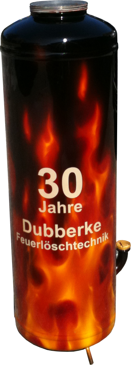 Airbrush Effektlackierung mit flammen auf Feuerlöscher lackiert von DS Lackiertechnik aus Paderborn NRW