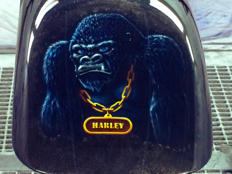 Harley lackieren-Airbrush-Gorilla