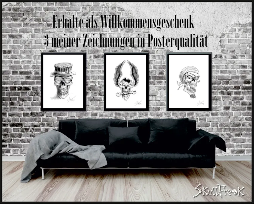 Airbrushlackierung: Totenköpfe für Chefs Bulli 8 airbrushlackierung