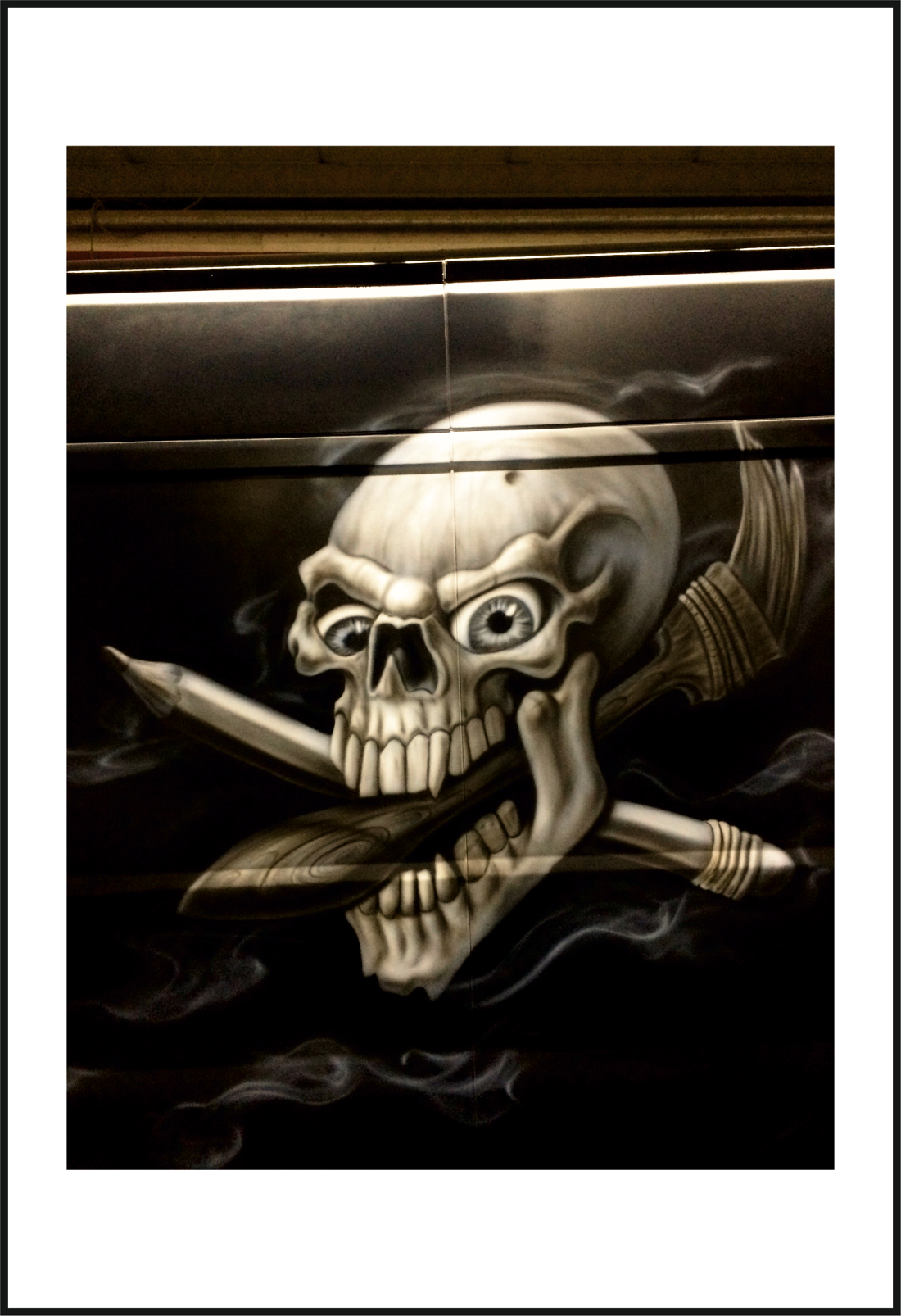 Airbrushlackierung: Totenköpfe für Chefs Bulli 7 airbrushlackierung