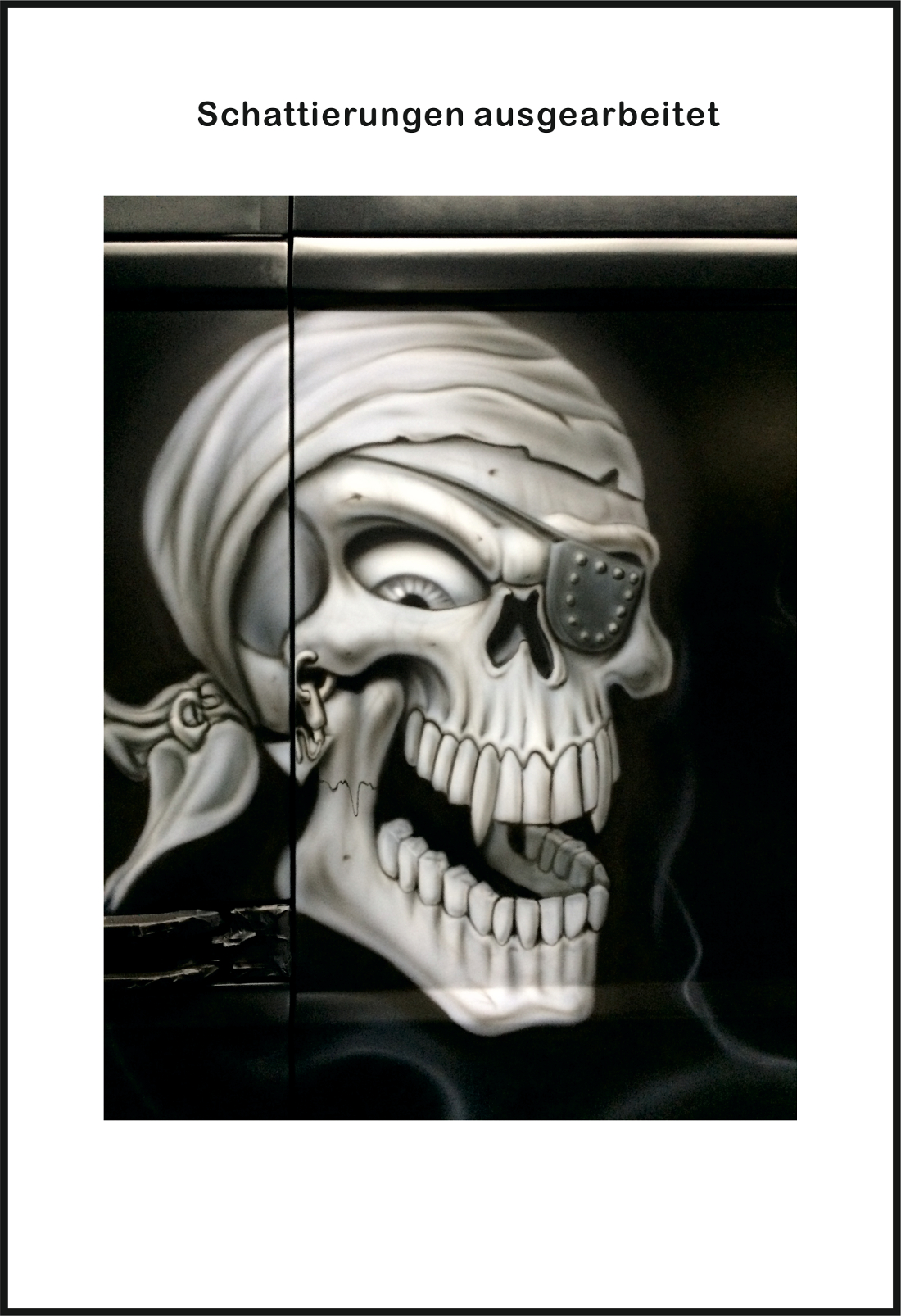 Airbrushlackierung: Totenköpfe für Chefs Bulli 5 airbrushlackierung