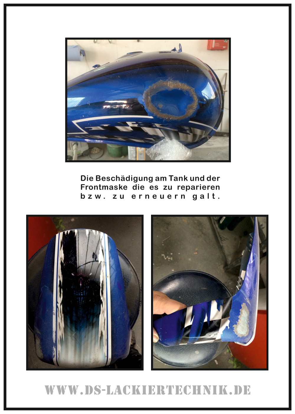 Motorrad Airbrush! Unfallschaden, Airbrush komplett erneuert 2 Motorrad Airbrush