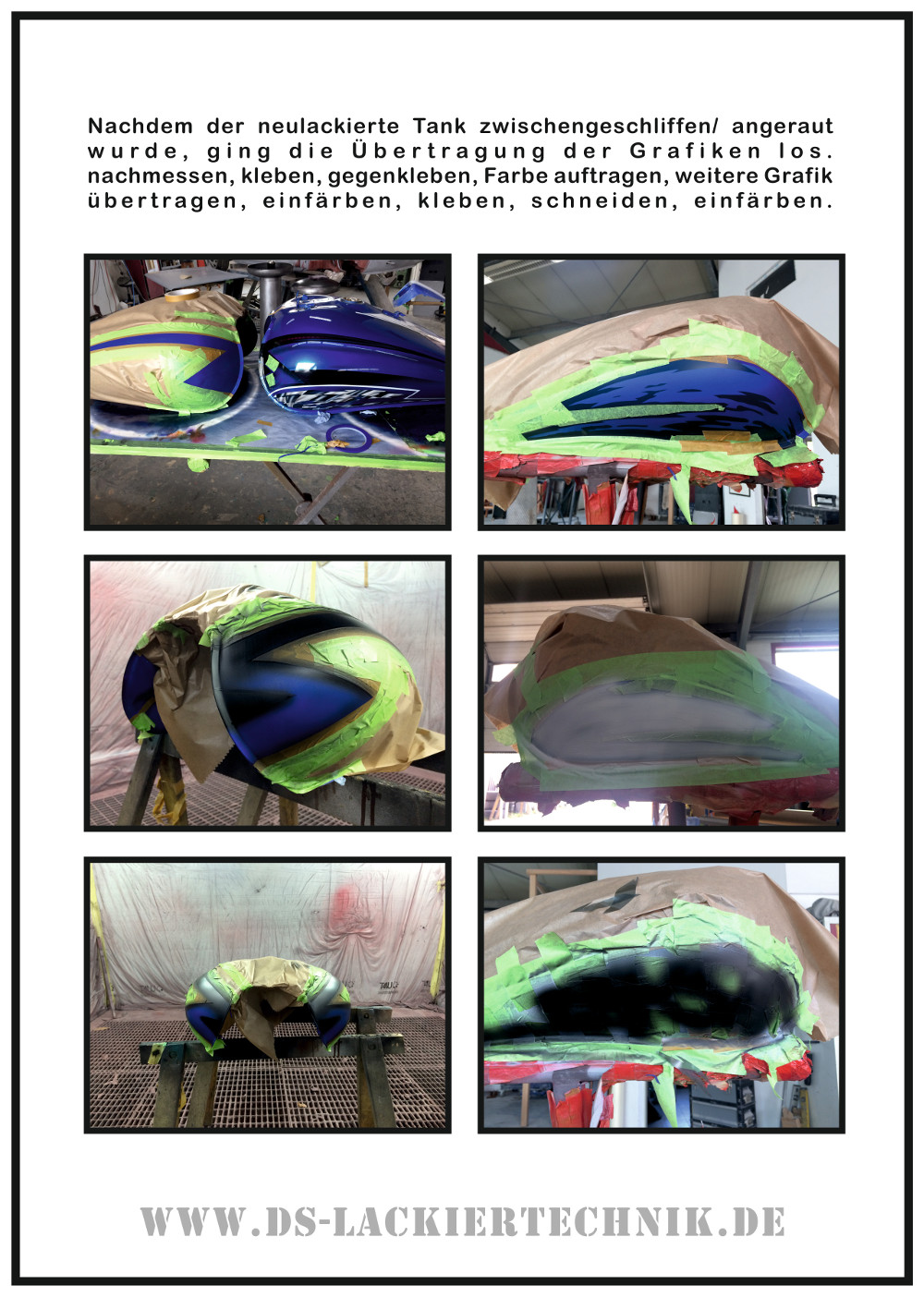 Motorrad Airbrush! Unfallschaden, Airbrush komplett erneuert 4 Motorrad Airbrush