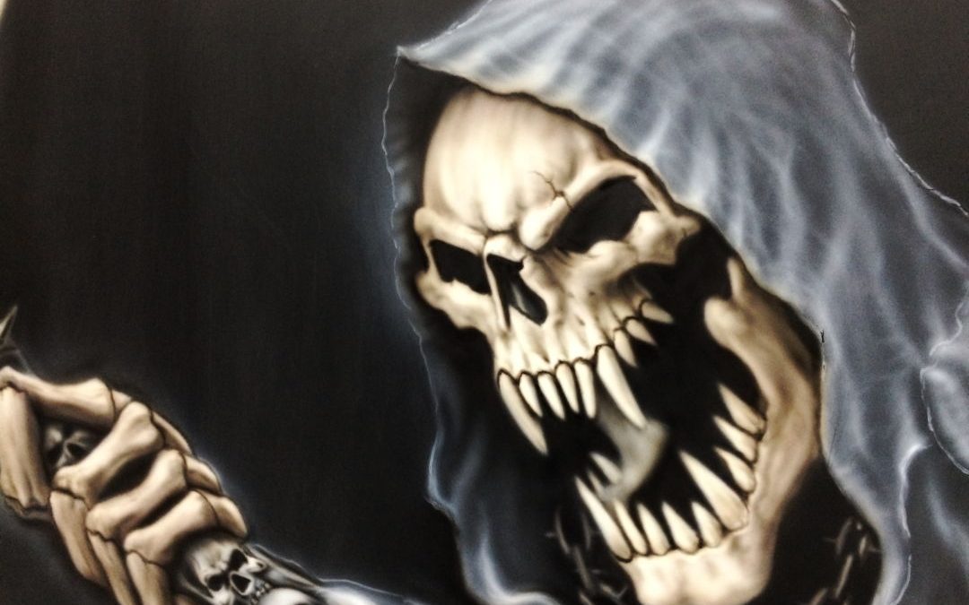 Airbrush skull